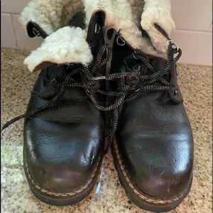 Blondo Vintage Brown Leather Shearling Ankle Boots Size 8 1/2B Canada